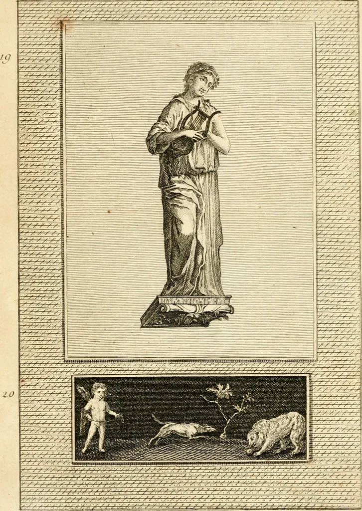 An illustration from Les antiquités d'Herculanum : avec leurs explications en françois, 1780, leaf 58