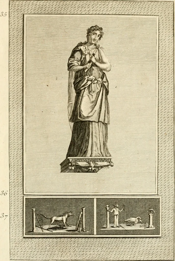 An illustration from Les antiquités d'Herculanum : avec leurs explications en françois, 1780, leaf 88