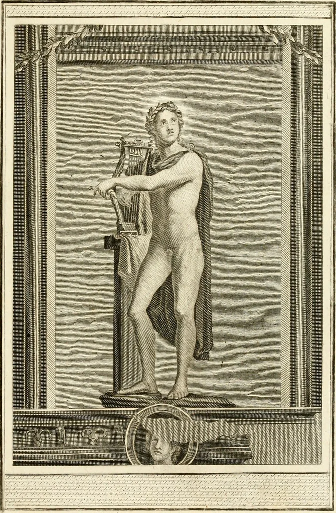An illustration from Les antiquités d'Herculanum : avec leurs explications en françois, 1780, leaf 10