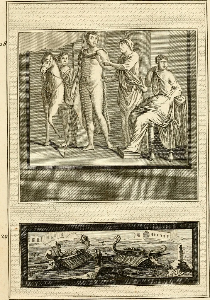 An illustration from Les antiquités d'Herculanum : avec leurs explications en françois, 1780, leaf 100