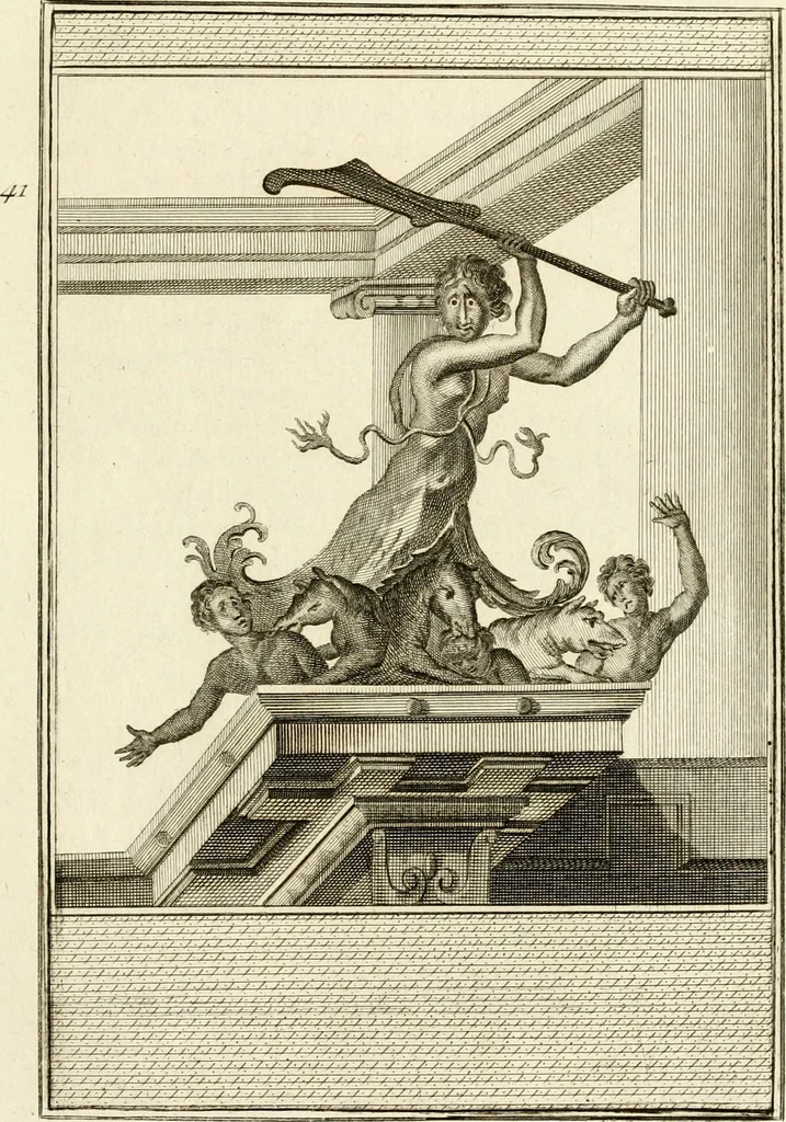An illustration from Les antiquités d'Herculanum : avec leurs explications en françois, 1780, leaf 128