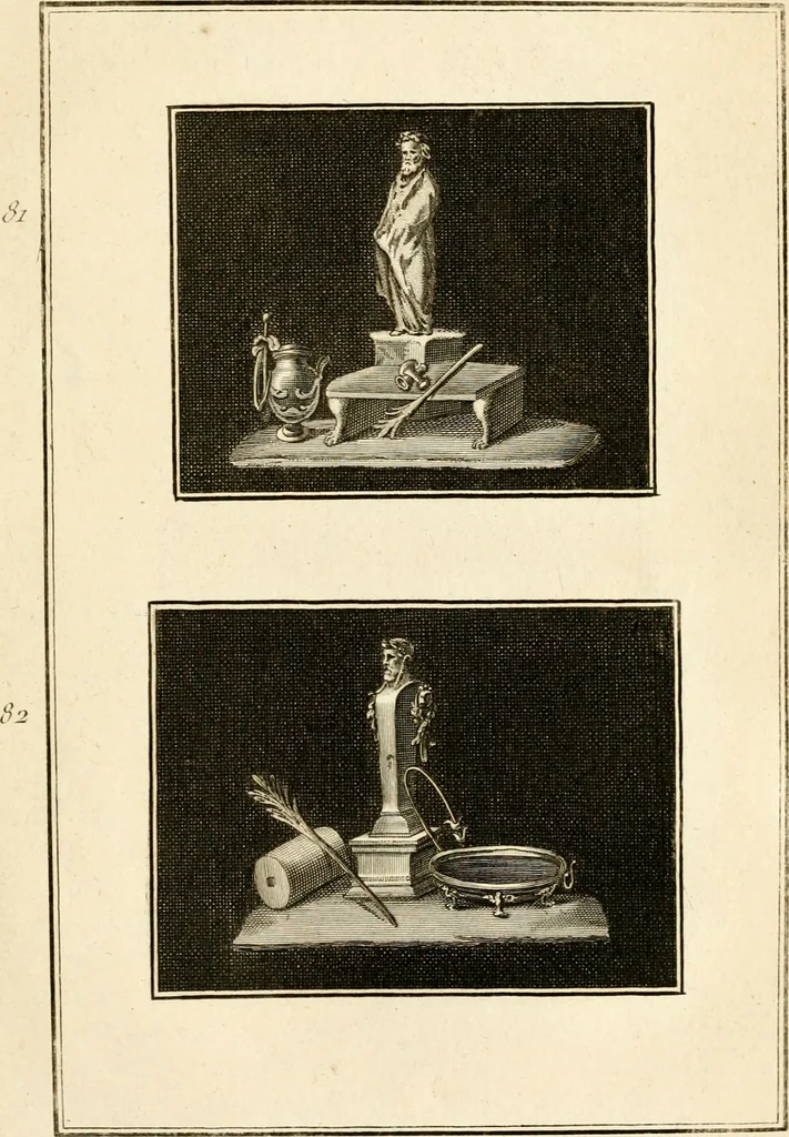 An illustration from Les antiquités d'Herculanum : avec leurs explications en françois, 1780, leaf 212