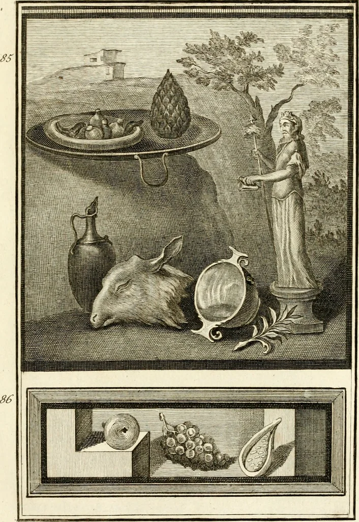 An illustration from Les antiquités d'Herculanum : avec leurs explications en françois, 1780, leaf 222