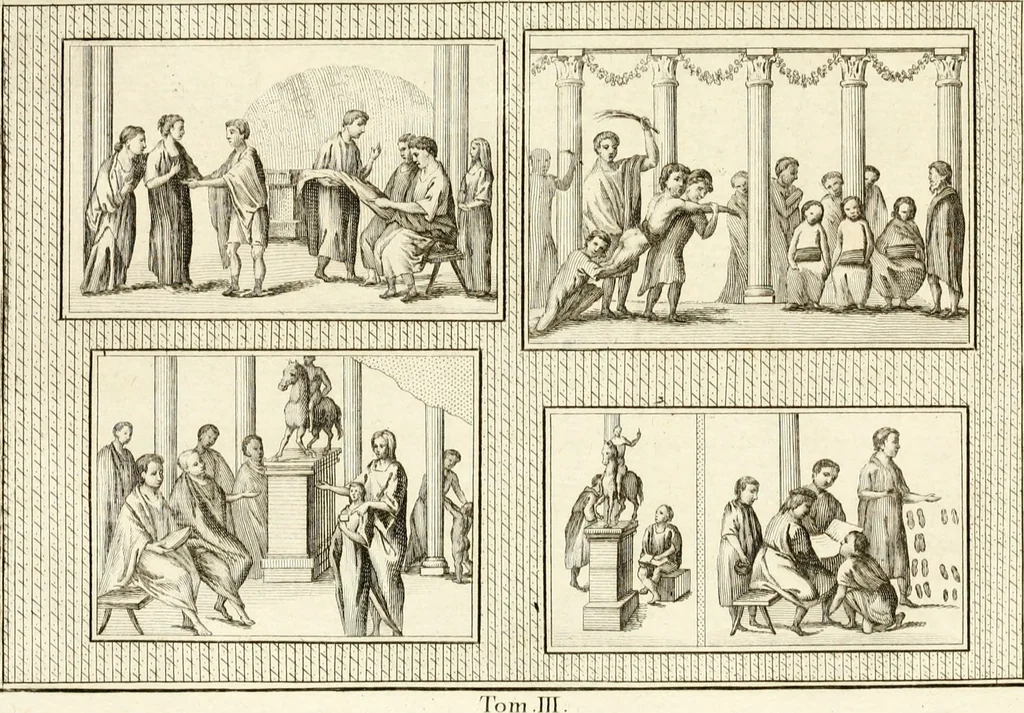 An illustration from Les antiquités d'Herculanum : avec leurs explications en françois, 1780, leaf 246