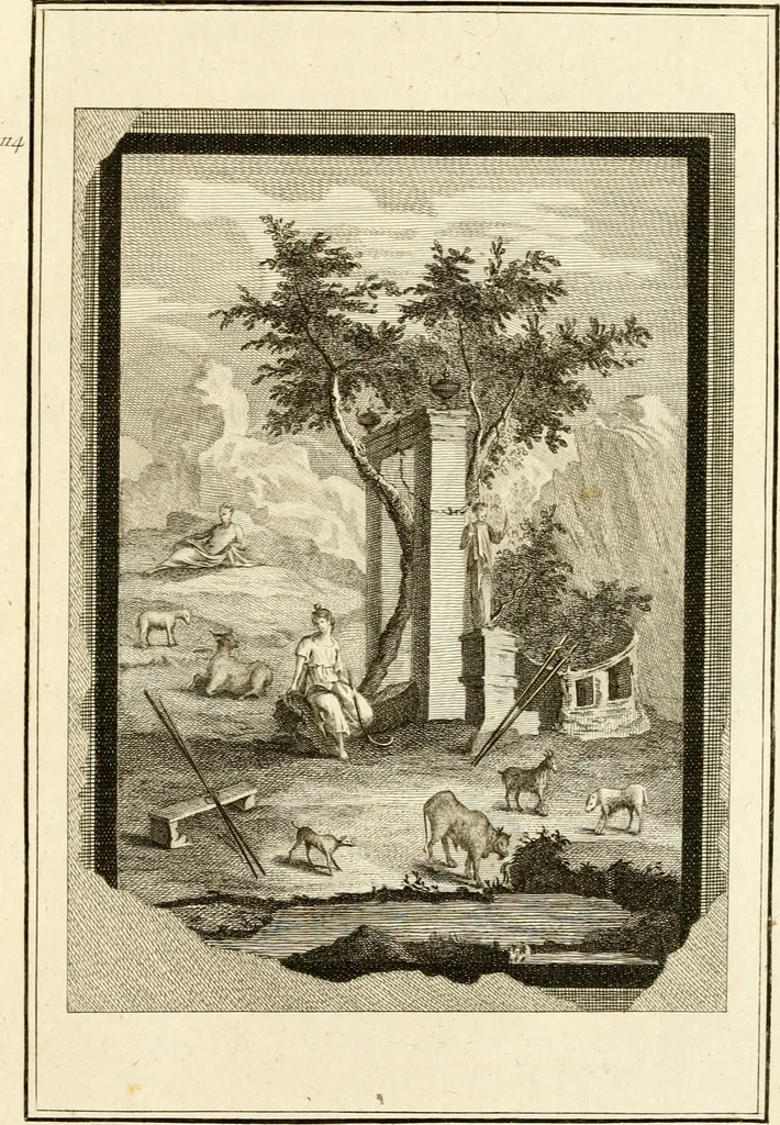 An illustration from Les antiquités d'Herculanum : avec leurs explications en françois, 1780, leaf 322