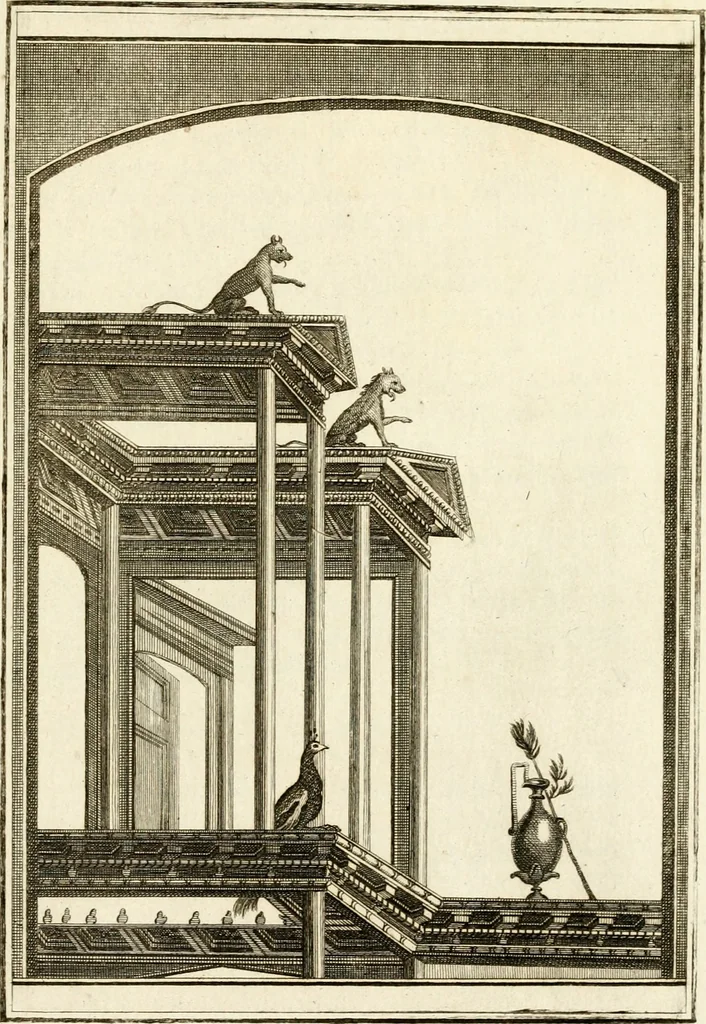 An illustration from Les antiquités d'Herculanum : avec leurs explications en françois, 1780, leaf 338