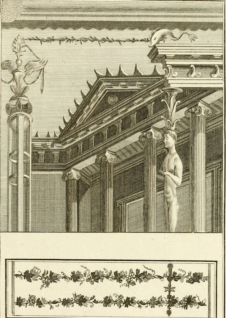 An illustration from Les antiquités d'Herculanum : avec leurs explications en françois, 1780, leaf 344