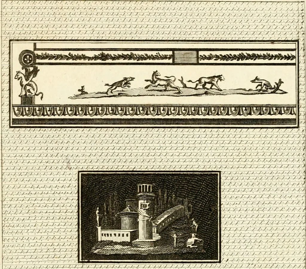 An illustration from Les antiquités d'Herculanum : avec leurs explications en françois, 1780, leaf 352