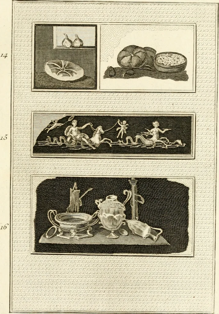 An illustration from Les antiquités d'Herculanum : avec leurs explications en françois, 1780, leaf 64