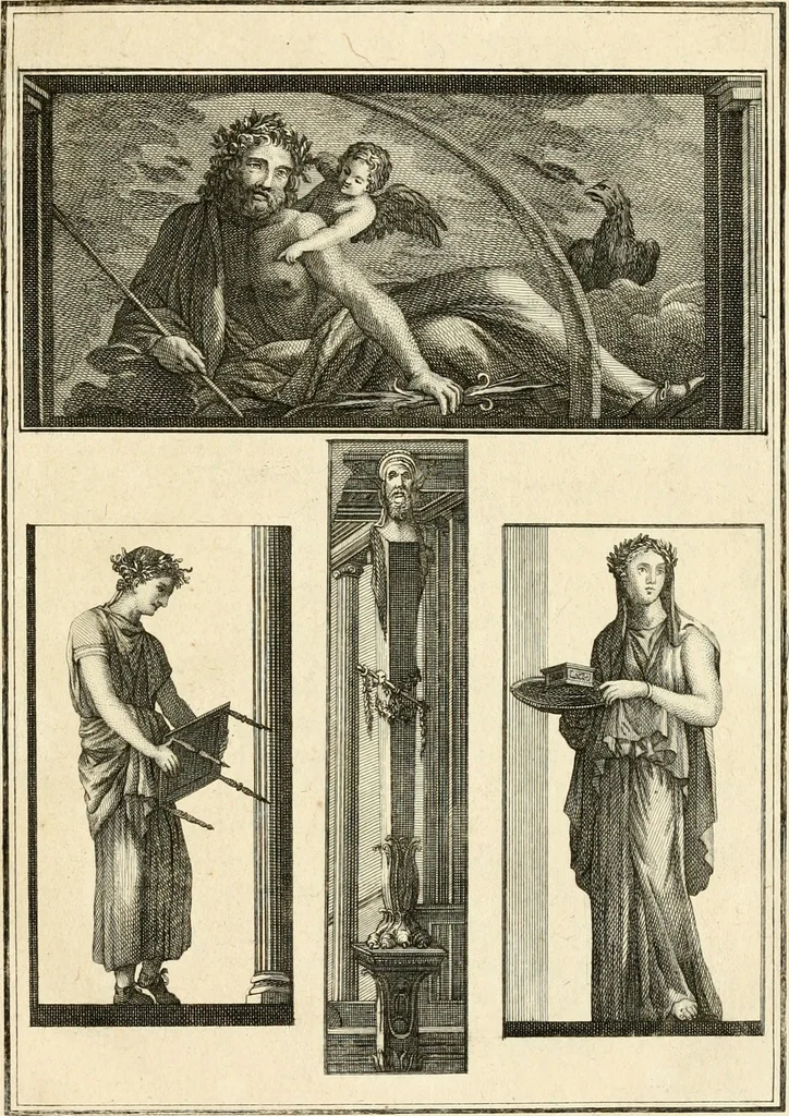 An illustration from Les antiquités d'Herculanum : avec leurs explications en françois, 1780, leaf 14
