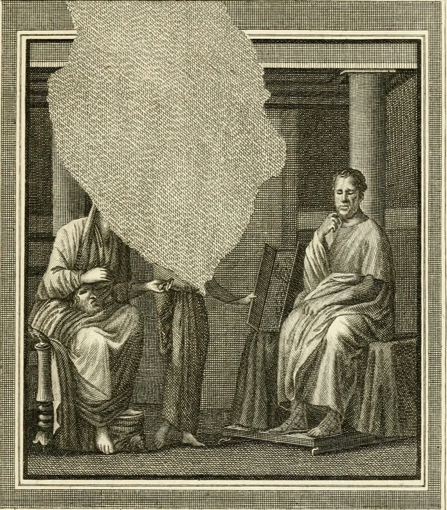 An illustration from Les antiquités d'Herculanum : avec leurs explications en françois, 1780, leaf 190