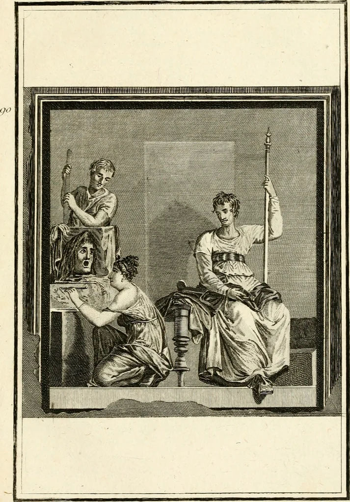An illustration from Les antiquités d'Herculanum : avec leurs explications en françois, 1780, leaf 196