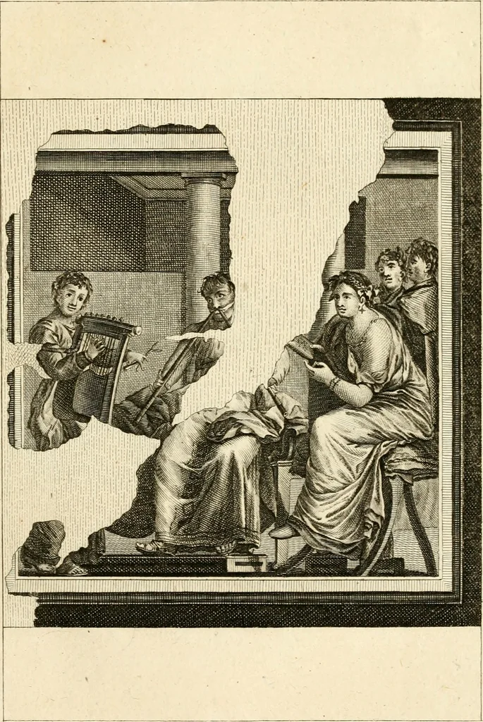 An illustration from Les antiquités d'Herculanum : avec leurs explications en françois, 1780, leaf 200