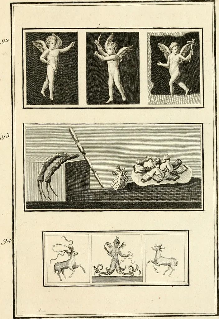 An illustration from Les antiquités d'Herculanum : avec leurs explications en françois, 1780, leaf 202