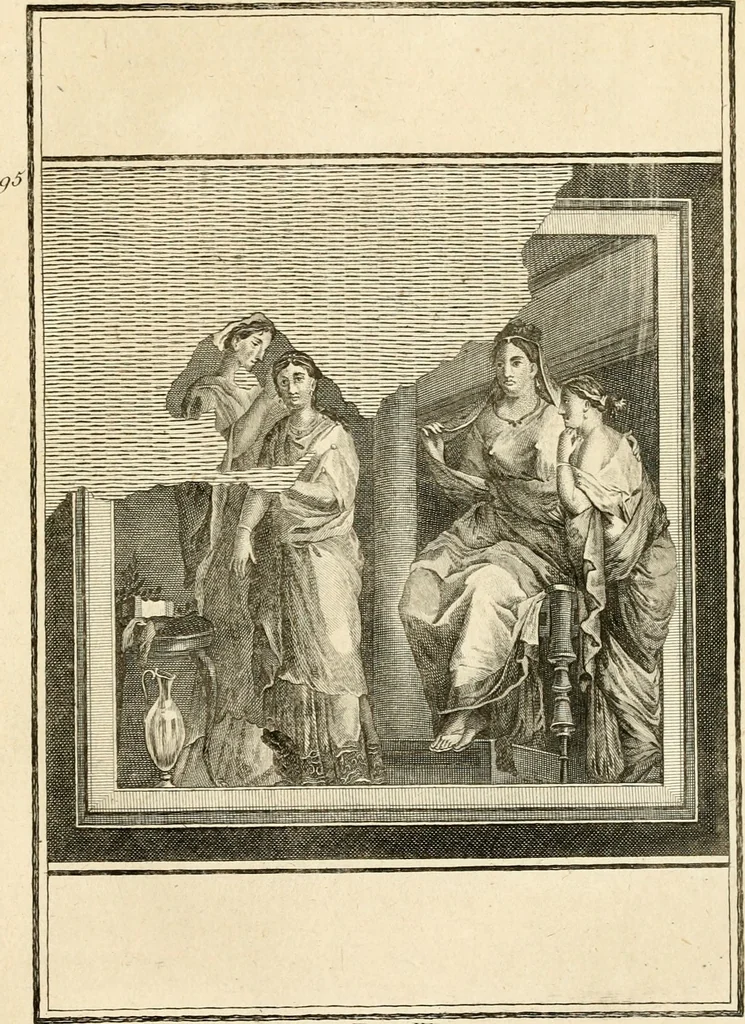 An illustration from Les antiquités d'Herculanum : avec leurs explications en françois, 1780, leaf 206