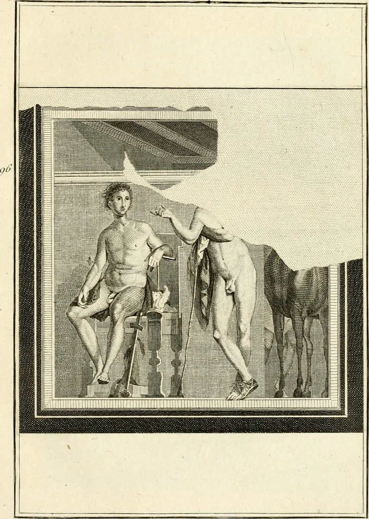 An illustration from Les antiquités d'Herculanum : avec leurs explications en françois, 1780, leaf 210