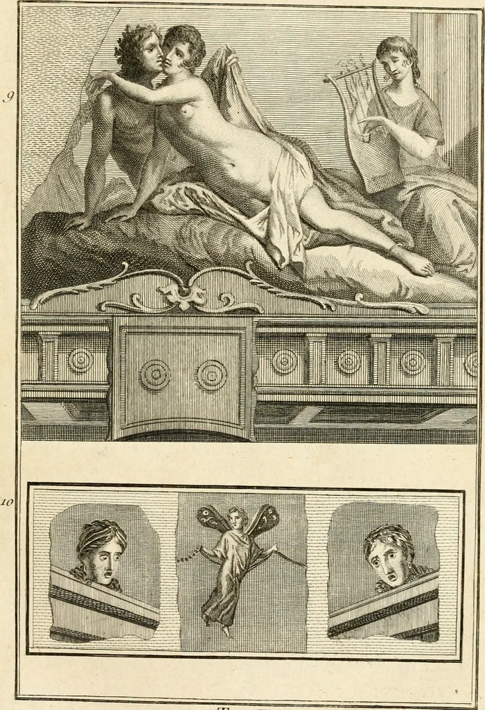 An illustration from Les antiquités d'Herculanum : avec leurs explications en françois, 1780, leaf 52