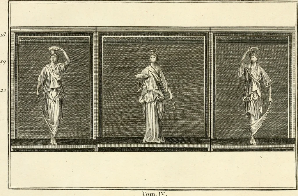 An illustration from Les antiquités d'Herculanum : avec leurs explications en françois, 1780, leaf 70