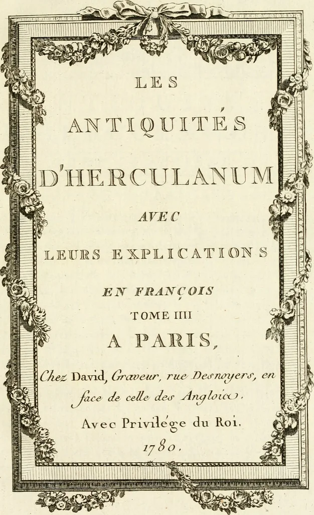 An illustration from Les antiquités d'Herculanum : avec leurs explications en françois, 1780, leaf 8