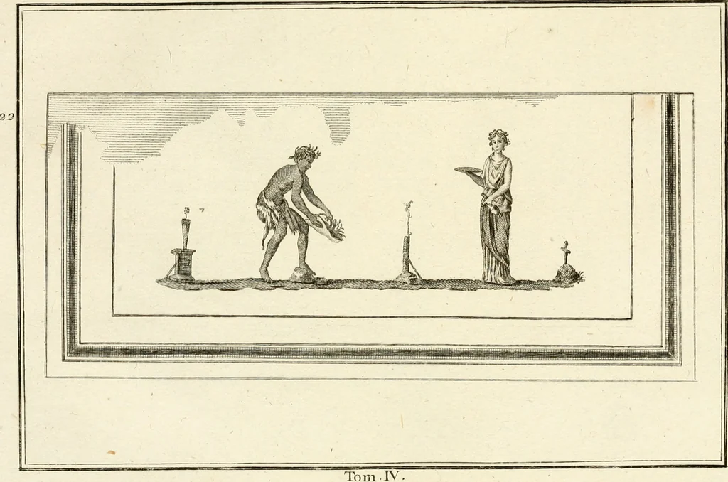 An illustration from Les antiquités d'Herculanum : avec leurs explications en françois, 1780, leaf 82
