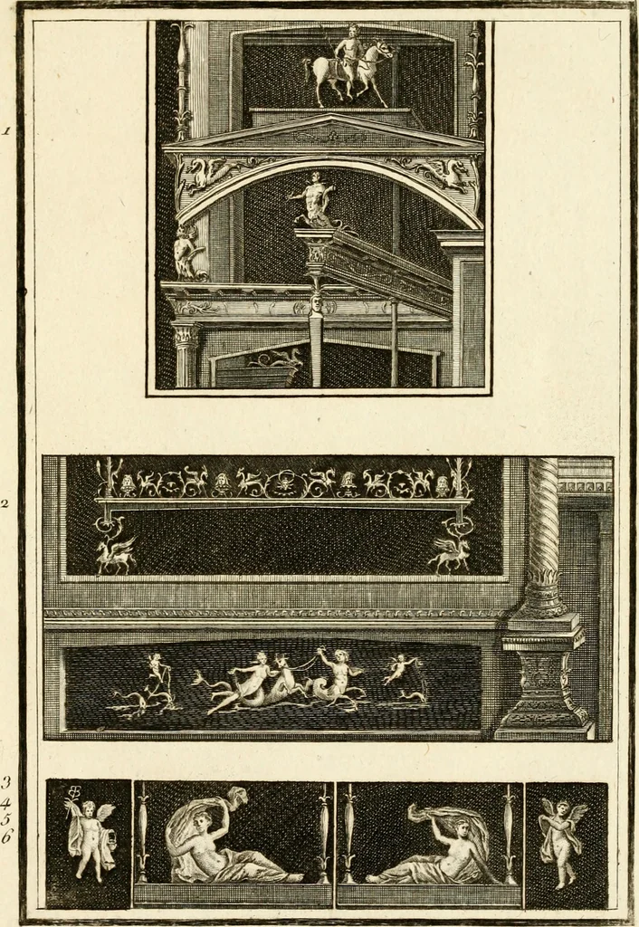 An illustration from Les antiquités d'Herculanum : avec leurs explications en françois, 1780, leaf 10