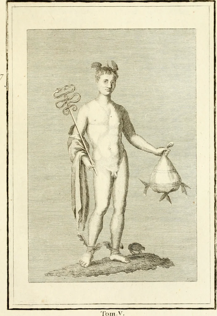 An illustration from Les antiquités d'Herculanum : avec leurs explications en françois, 1780, leaf 124
