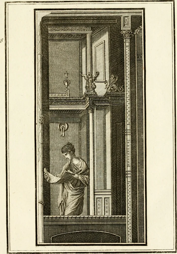 An illustration from Les antiquités d'Herculanum : avec leurs explications en françois, 1780, leaf 16