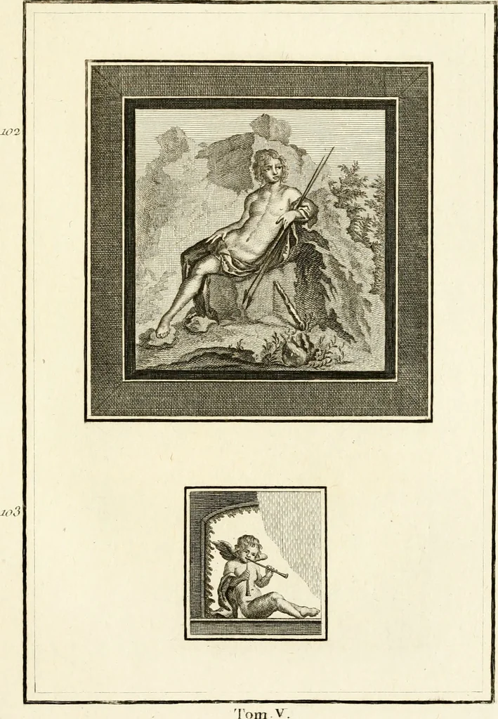 An illustration from Les antiquités d'Herculanum : avec leurs explications en françois, 1780, leaf 164