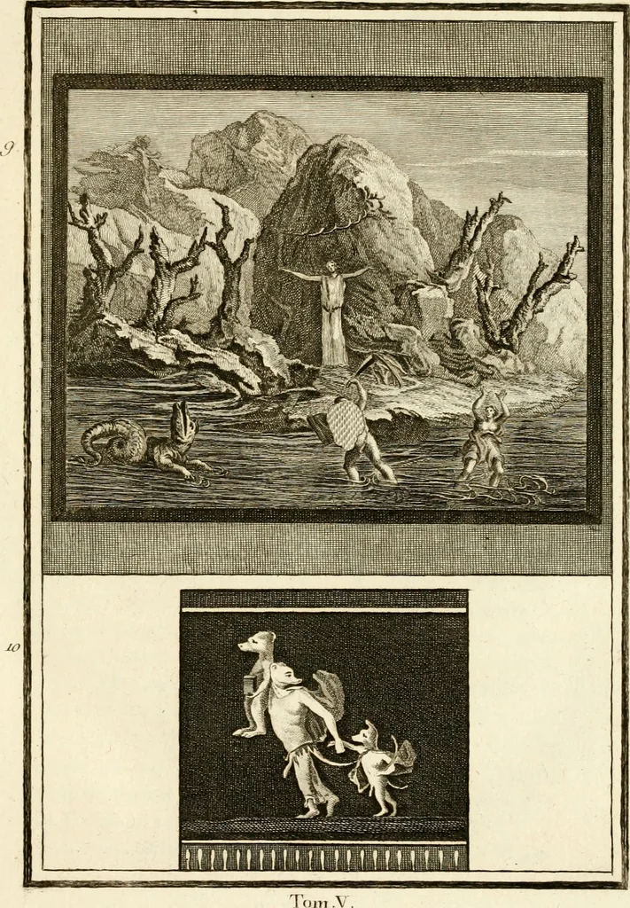 An illustration from Les antiquités d'Herculanum : avec leurs explications en françois, 1780, leaf 18