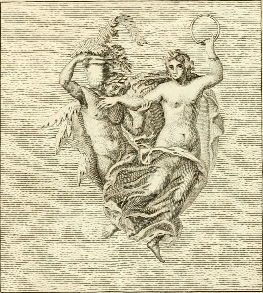 An illustration from Les antiquités d'Herculanum : avec leurs explications en françois, 1780, leaf 188