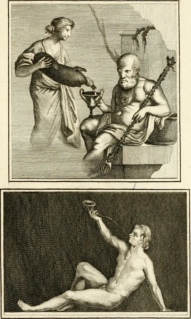 An illustration from Les antiquités d'Herculanum : avec leurs explications en françois, 1780, leaf 212