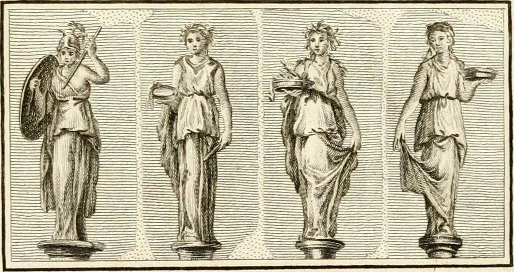 An illustration from Les antiquités d'Herculanum : avec leurs explications en françois, 1780, leaf 220
