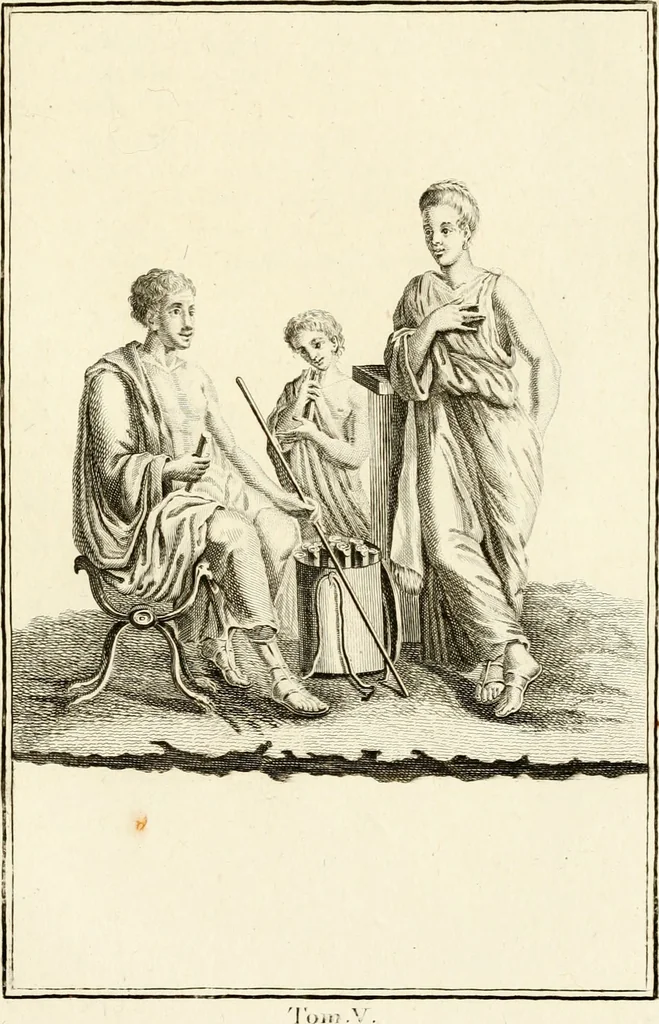An illustration from Les antiquités d'Herculanum : avec leurs explications en françois, 1780, leaf 232