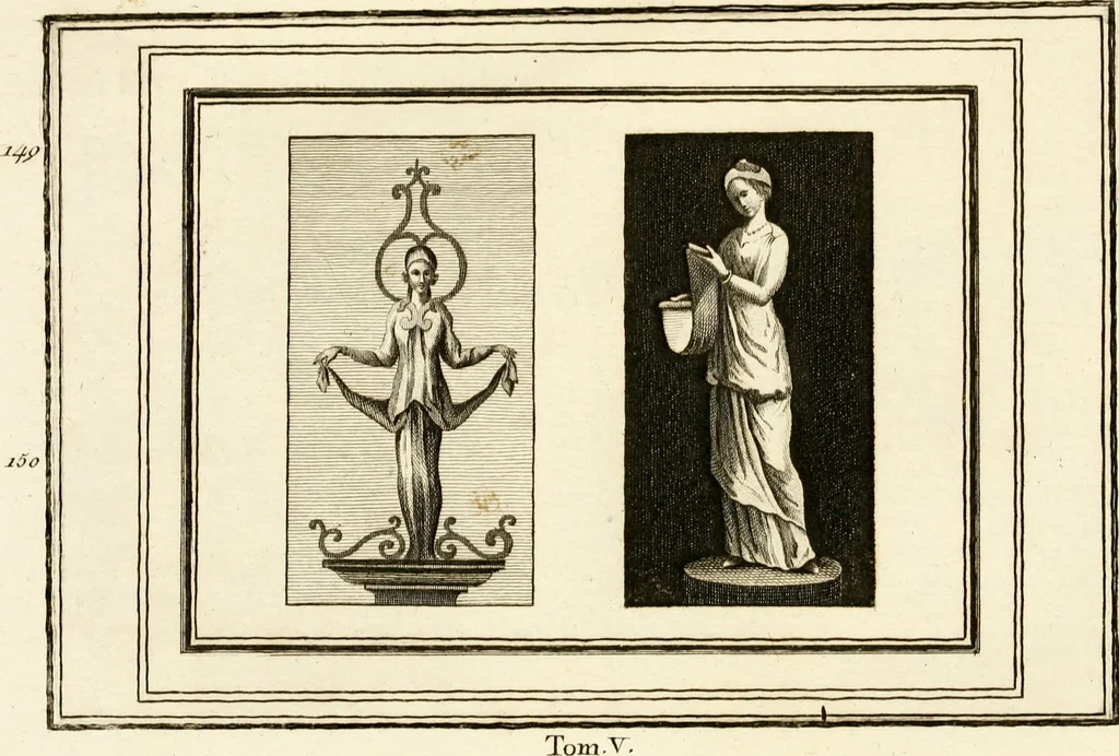 An illustration from Les antiquités d'Herculanum : avec leurs explications en françois, 1780, leaf 244