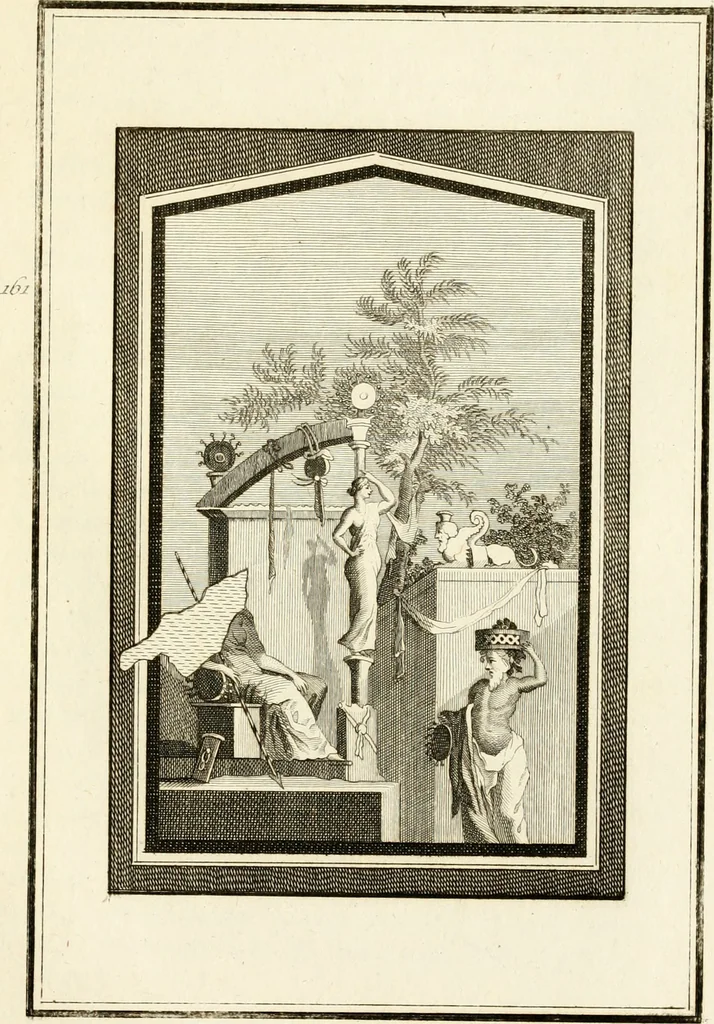 An illustration from Les antiquités d'Herculanum : avec leurs explications en françois, 1780, leaf 266