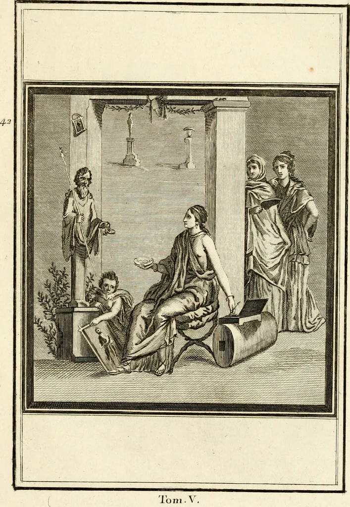 An illustration from Les antiquités d'Herculanum : avec leurs explications en françois, 1780, leaf 66