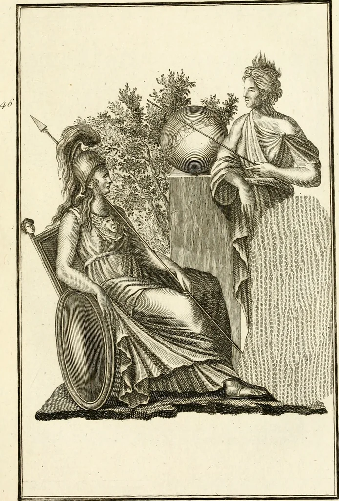 An illustration from Les antiquités d'Herculanum : avec leurs explications en françois, 1780, leaf 72