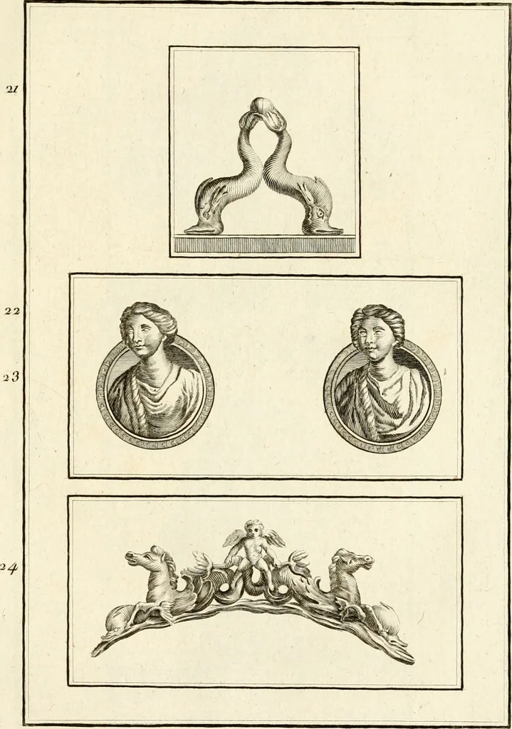 An illustration from Les antiquités d'Herculanum : avec leurs explications en françois, 1780, leaf 46
