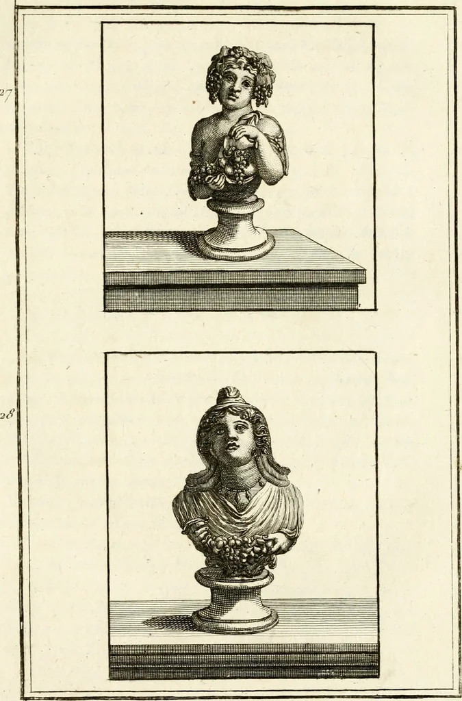 An illustration from Les antiquités d'Herculanum : avec leurs explications en françois, 1780, leaf 52