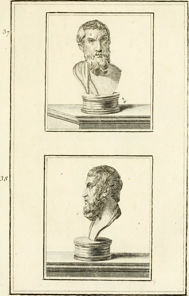 An illustration from Les antiquités d'Herculanum : avec leurs explications en françois, 1780, leaf 70