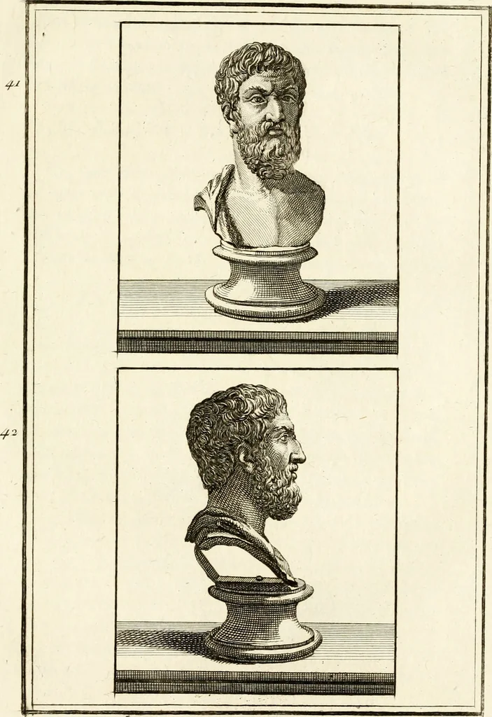 An illustration from Les antiquités d'Herculanum : avec leurs explications en françois, 1780, leaf 74