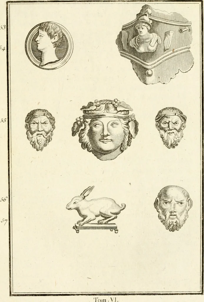 An illustration from Les antiquités d'Herculanum : avec leurs explications en françois, 1780, leaf 92