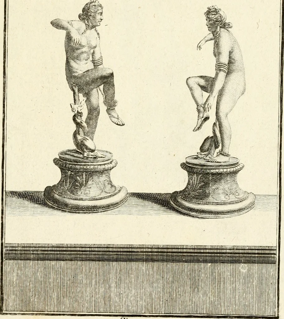 An illustration from Les antiquités d'Herculanum : avec leurs explications en françois, 1780, leaf 10