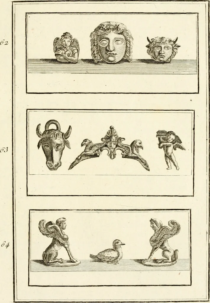 An illustration from Les antiquités d'Herculanum : avec leurs explications en françois, 1780, leaf 100