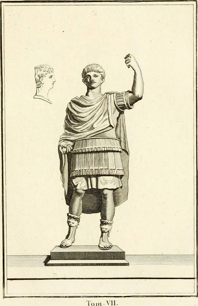 An illustration from Les antiquités d'Herculanum : avec leurs explications en françois, 1780, leaf 188