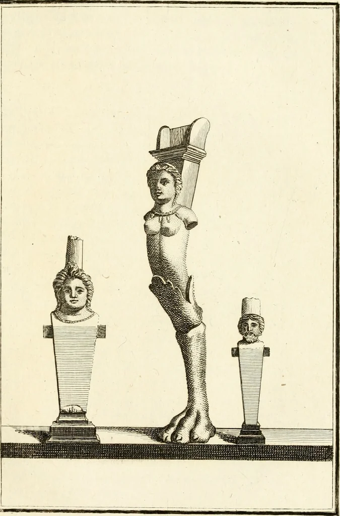 An illustration from Les antiquités d'Herculanum : avec leurs explications en françois, 1780, leaf 256