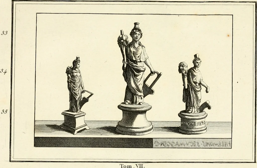 An illustration from Les antiquités d'Herculanum : avec leurs explications en françois, 1780, leaf 58