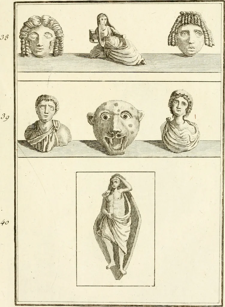 An illustration from Les antiquités d'Herculanum : avec leurs explications en françois, 1780, leaf 64