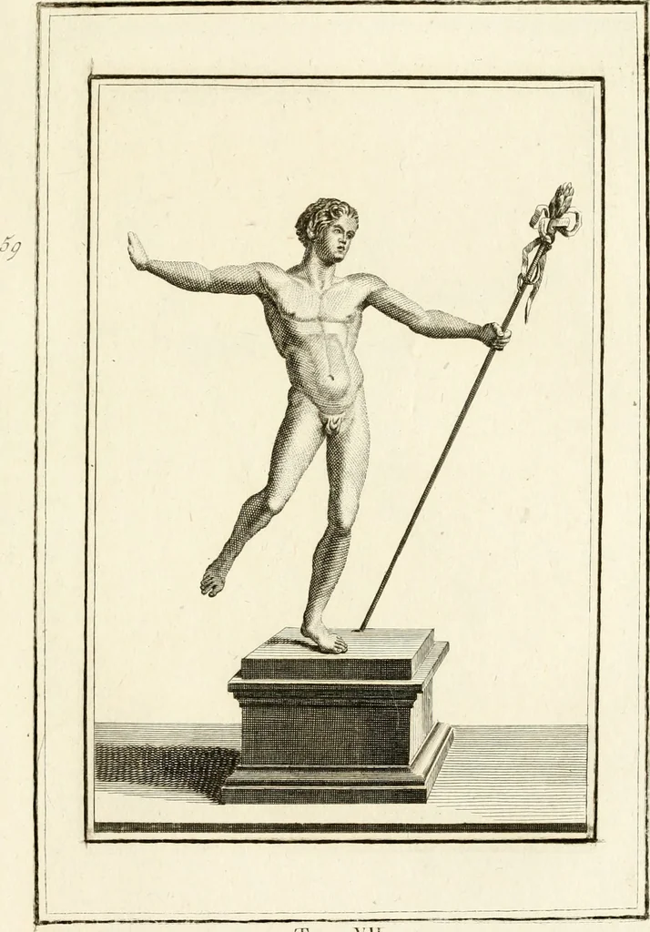 An illustration from Les antiquités d'Herculanum : avec leurs explications en françois, 1780, leaf 92