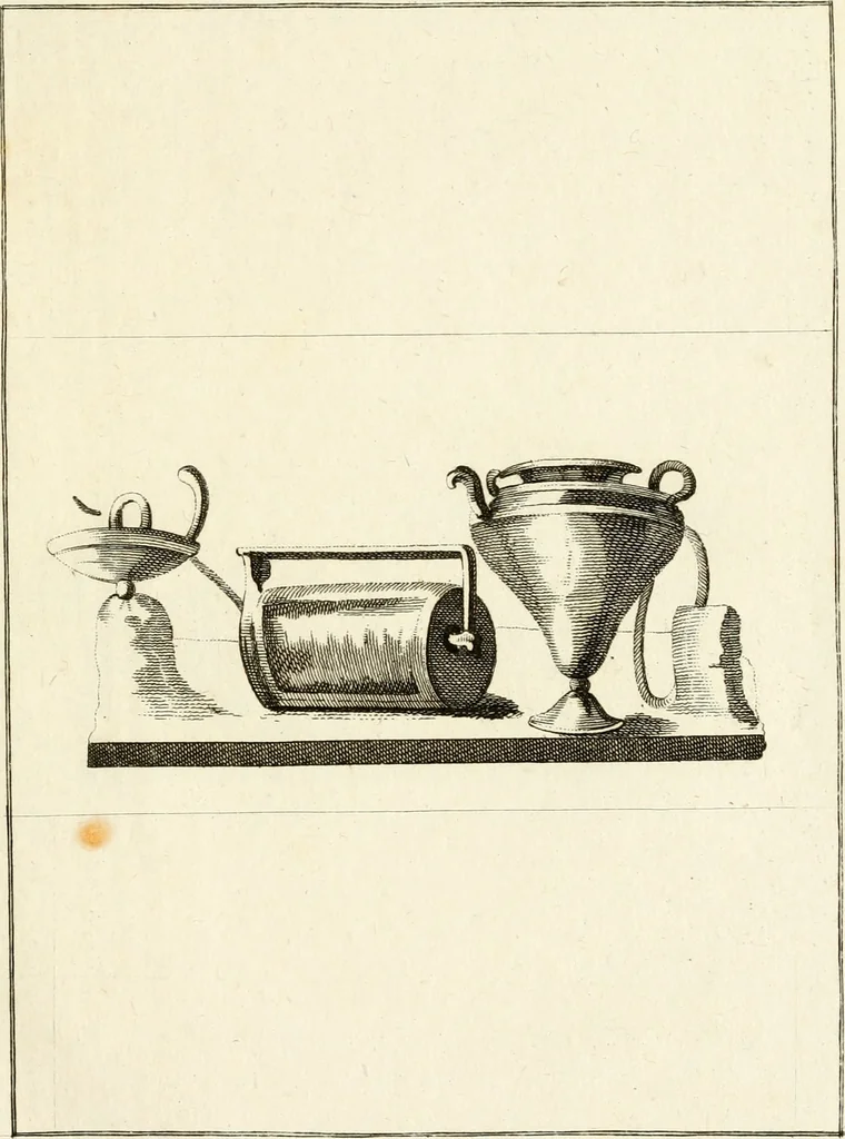 An illustration from Les antiquités d'Herculanum : avec leurs explications en françois, 1780, leaf 18